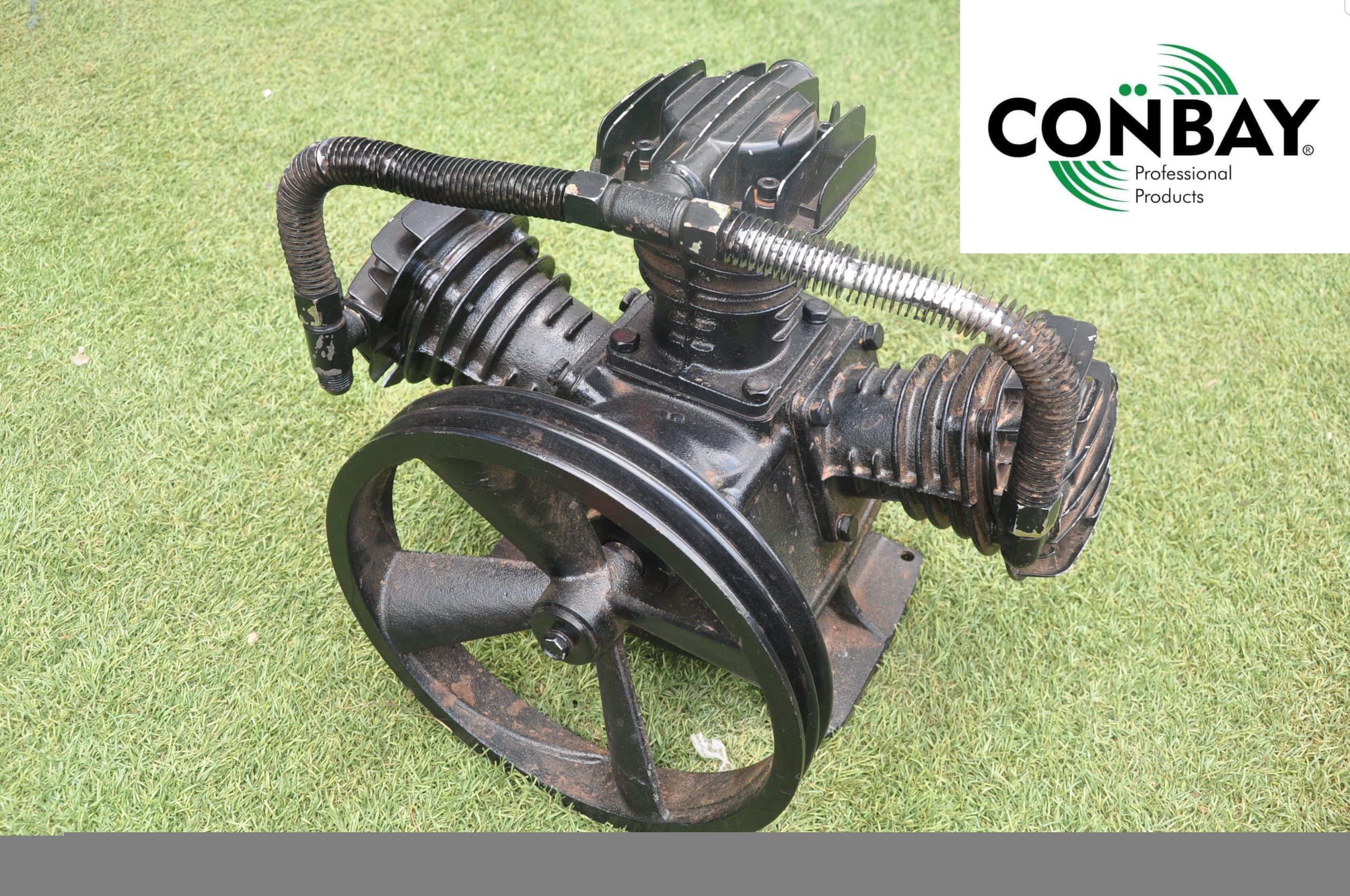 Sy-V2065h Hot Selling Low High Pressure Tyre Compressor Pump Air Head 12bar Two Stage Air Pump